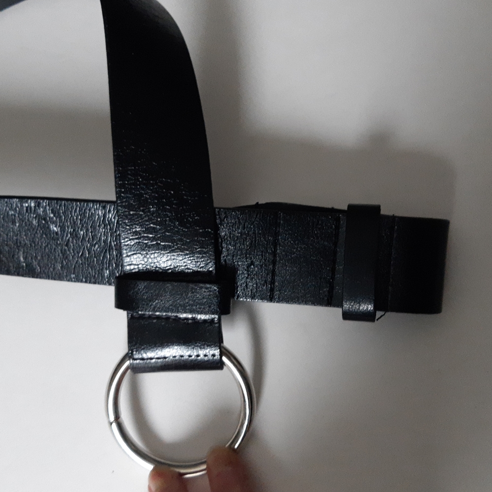 Black Genuine Bounded Leather Belt
